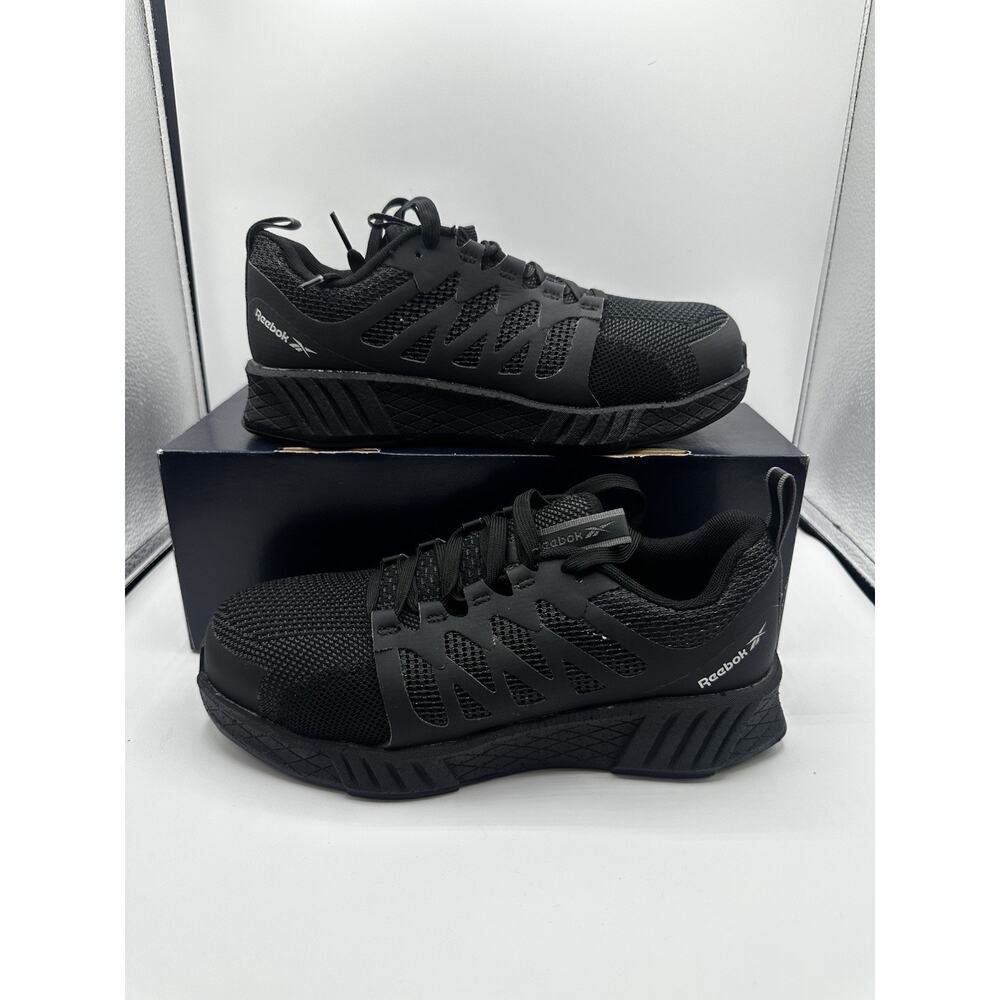 Reebok Women’s Black Work Fusion Flexweave Composite Toe Work Sneaker Size 8w